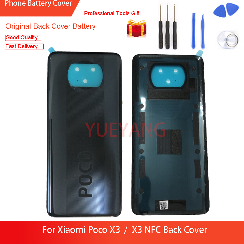 NEW Replacement For Xiaomi Poco X3 / X3 NFC Back Cover Rear Door Housing Spare Repair Parts + 8 Pcs Tools