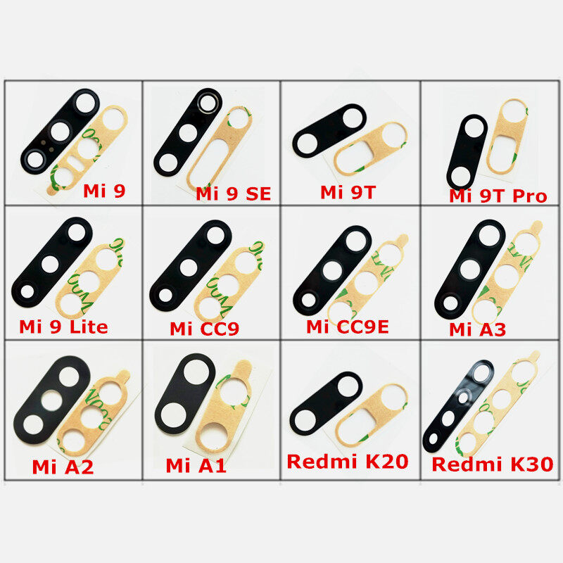 1x New Camera Lens Glass for Xiaomi 9 SE Lite 9T Pro CC9 CC9e A1 A2 A3 Redmi K30 K20 Pro Replacement Parts