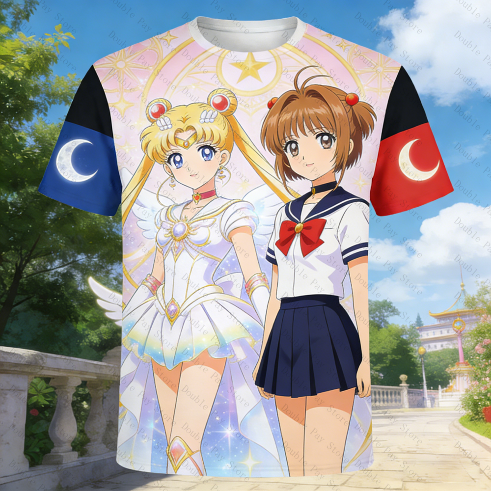 2026 Cardcaptor Sailor Moon Anime Graphic T Shirt Summer Men's Y2k Shirts Women t-shirts Casual Comfortable Trend Kids Tops