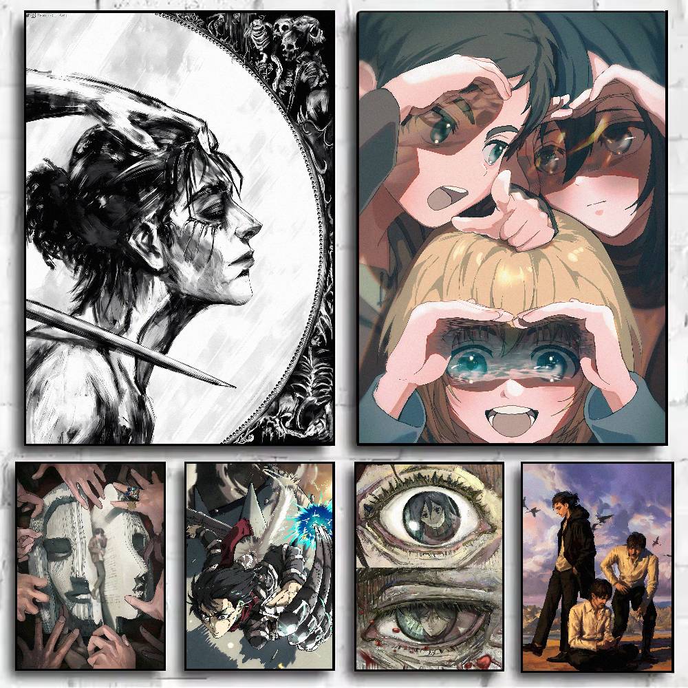 XL TOP Cool Eren Fashion Anime A-ATTACK ON TITAN Poster HD art sticky wall home living room bedroom bar aesthetic decoration