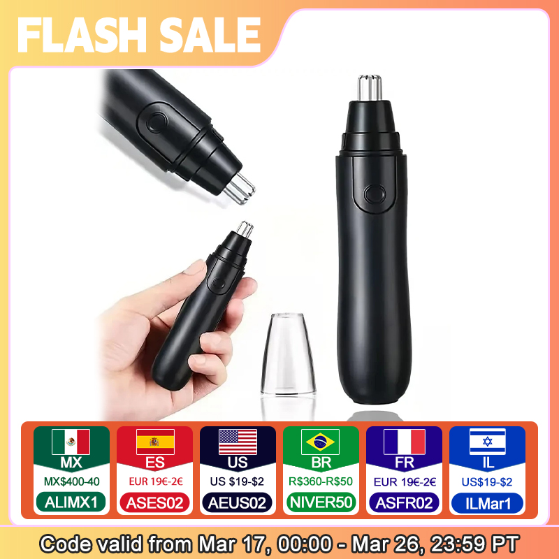 Electric Nose Hair Trimmer Implement Shaver Clipper Men Women Ear Neck Eyebrow Trimmer Shaver Man Clean Trimer Razor Remover Kit