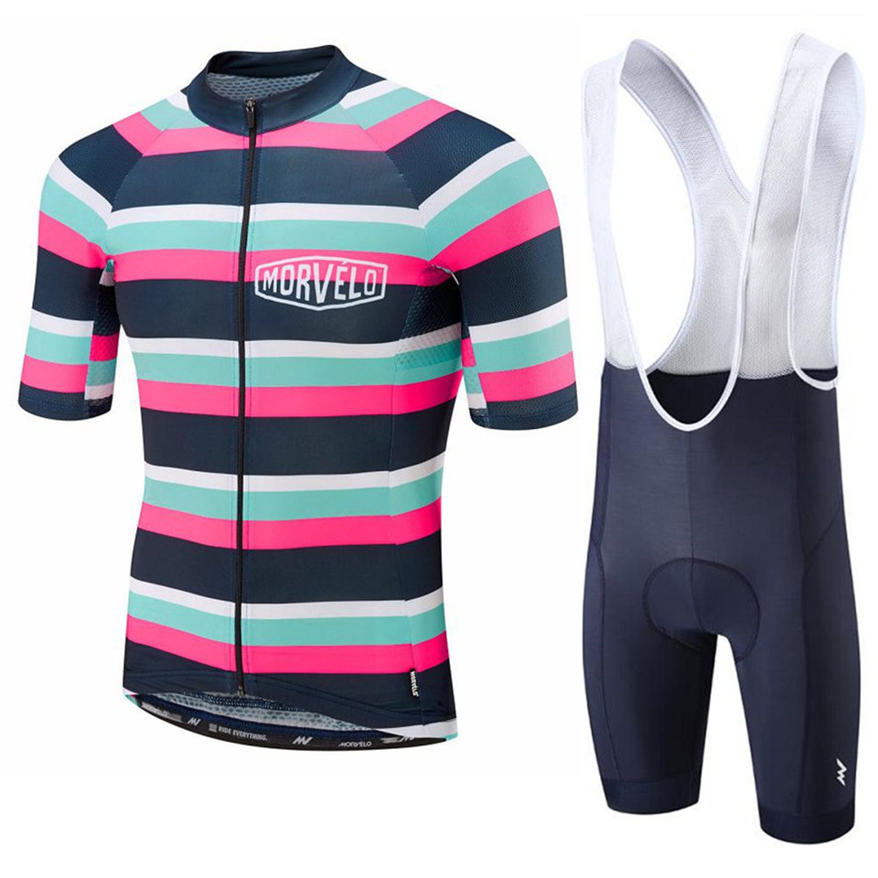 Cycling Uniform MORVELO For Men's Summer Clothes Bicycle Clothing Sports Jersey Set 2024 Road Bike Blouse Cyclist Outfit