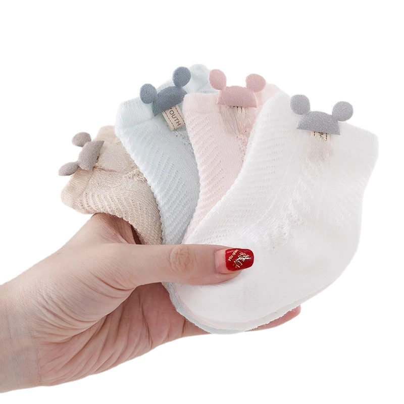 Baby Socks Breathable Mesh Socks Cotton Net Lovely Newborn Baby Socks Clothing Accessories 0-2Y White Socks Little Girl Socks