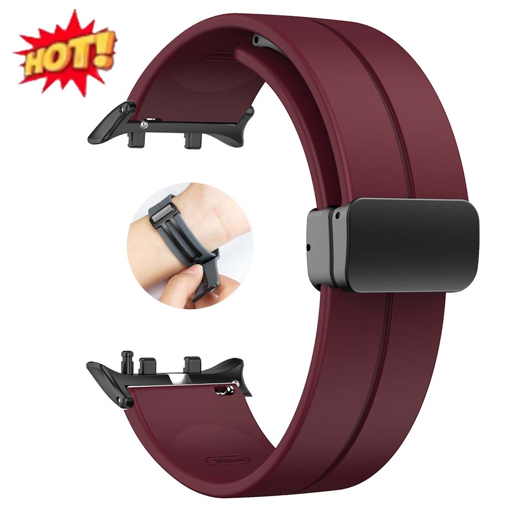 Silicone Strap For Huawei Watch D Sports Loop Band Magnetic Folding Buckle Bracelet Wristband For Huawei Health Watch D2 Correa