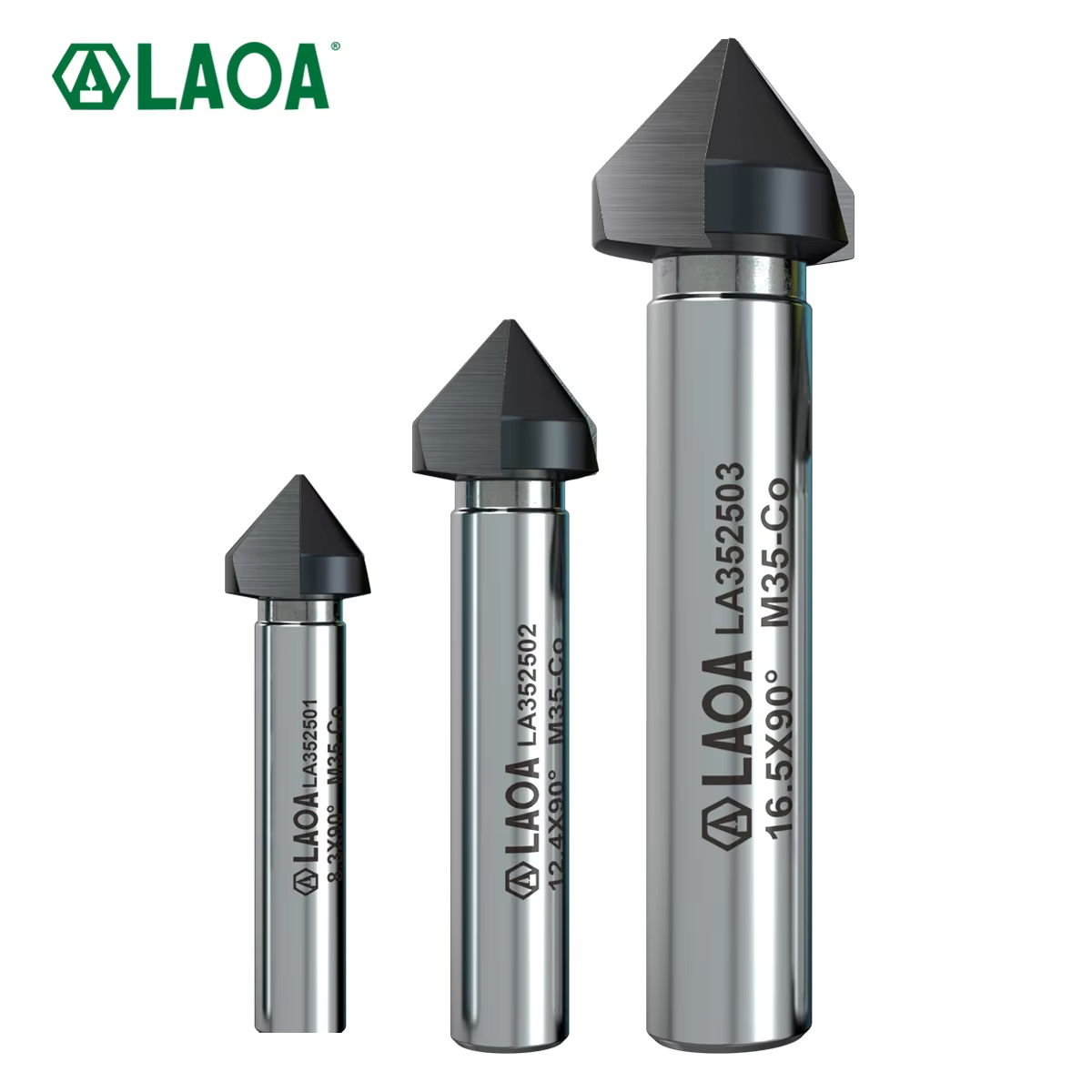 M35 Cobalt Drill Bit Chamfering Tool - 3-Flute, High Aluminum Coated, 5% Co, Smooth Machining