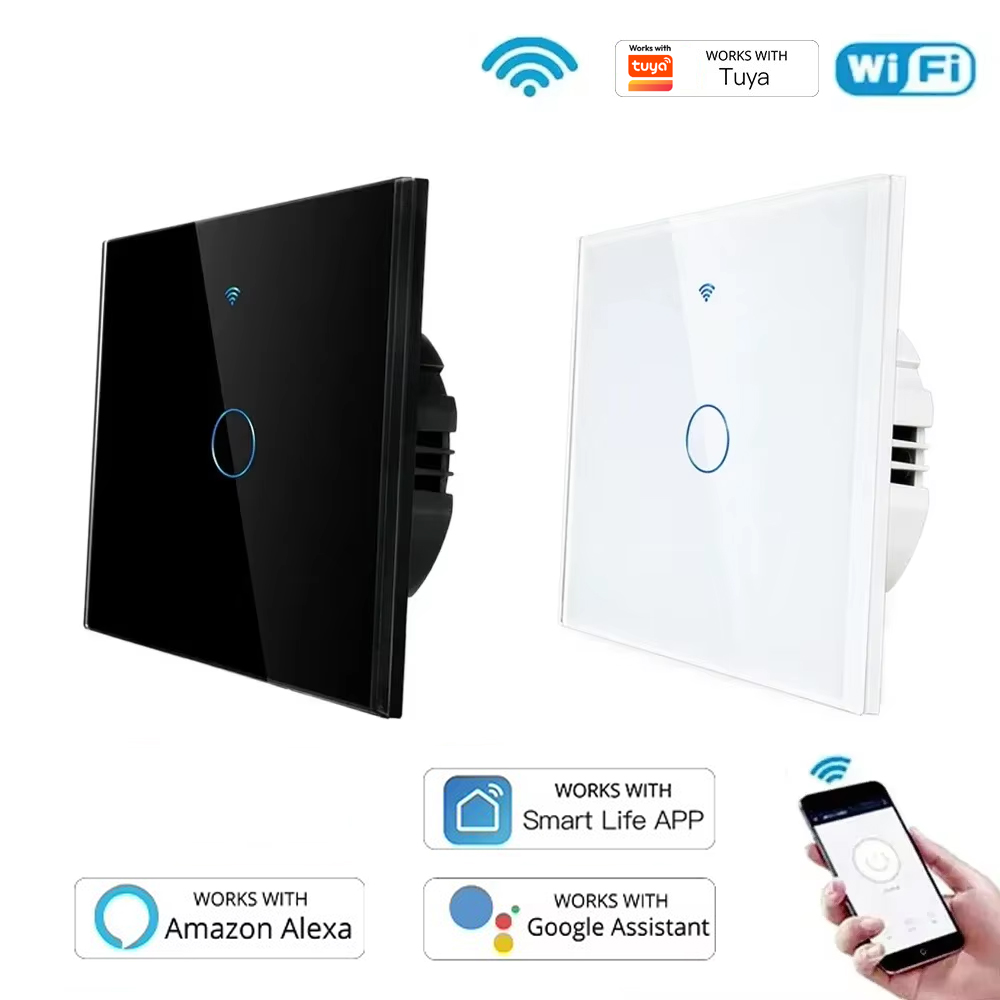 Works with Tuya Smart Life Light Switch WiFi Touch Sensor APP Remote Control 110V/220V for Alexa Home lightify
