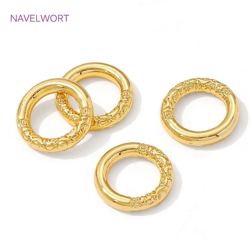 5pcs 18K Real Gold Plated Brass Four Leaf Clover Connector Clasps For DIY Bracelet Necklace Jewelry Making Accessories