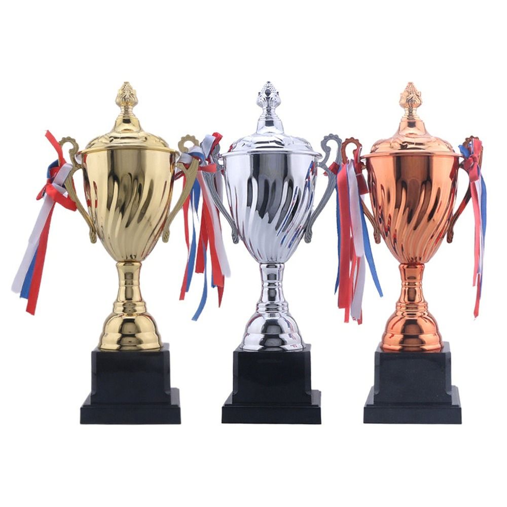 35/32/29CM Trophy Cup Gold Silver Bronze Memorial Souvenir Winner Cup Souvenir Team Prize Metal Trophy Football Soccer
