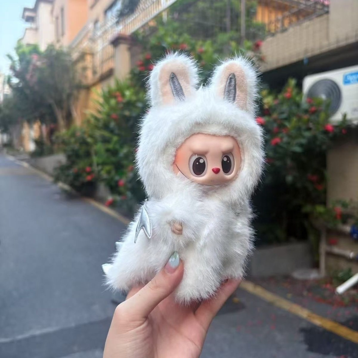 For Labubu Clothing Doll Clothes Outfits Cute Angel in Clouds Pink Rabbit Plush Doll Clothes for Labubu Doll Accessories