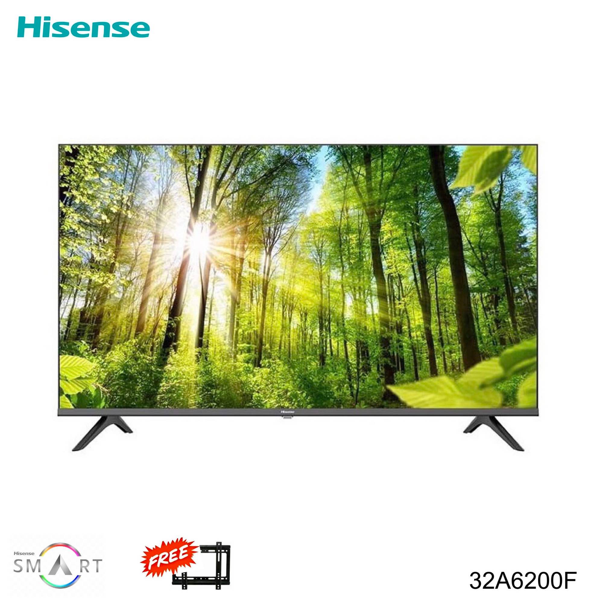 HISENSE 32A6200F 32" Google Android Smart Tv With Bazel Less Design & Voice Command Remote