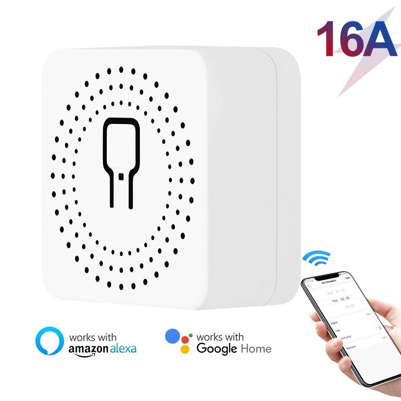 16A Tuya WiFi Smart Switch Circuit Breaker Switch Support Smart Life App Compatible with Alexa and