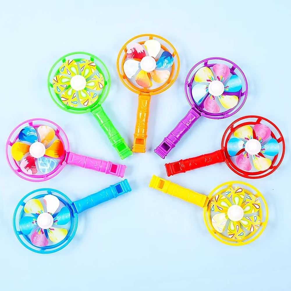 25/50pcs Mini Whistle Windmill Plastic Windmill Handheld Photographic Props Party Supplies Cute Cartoon Festival TMZ