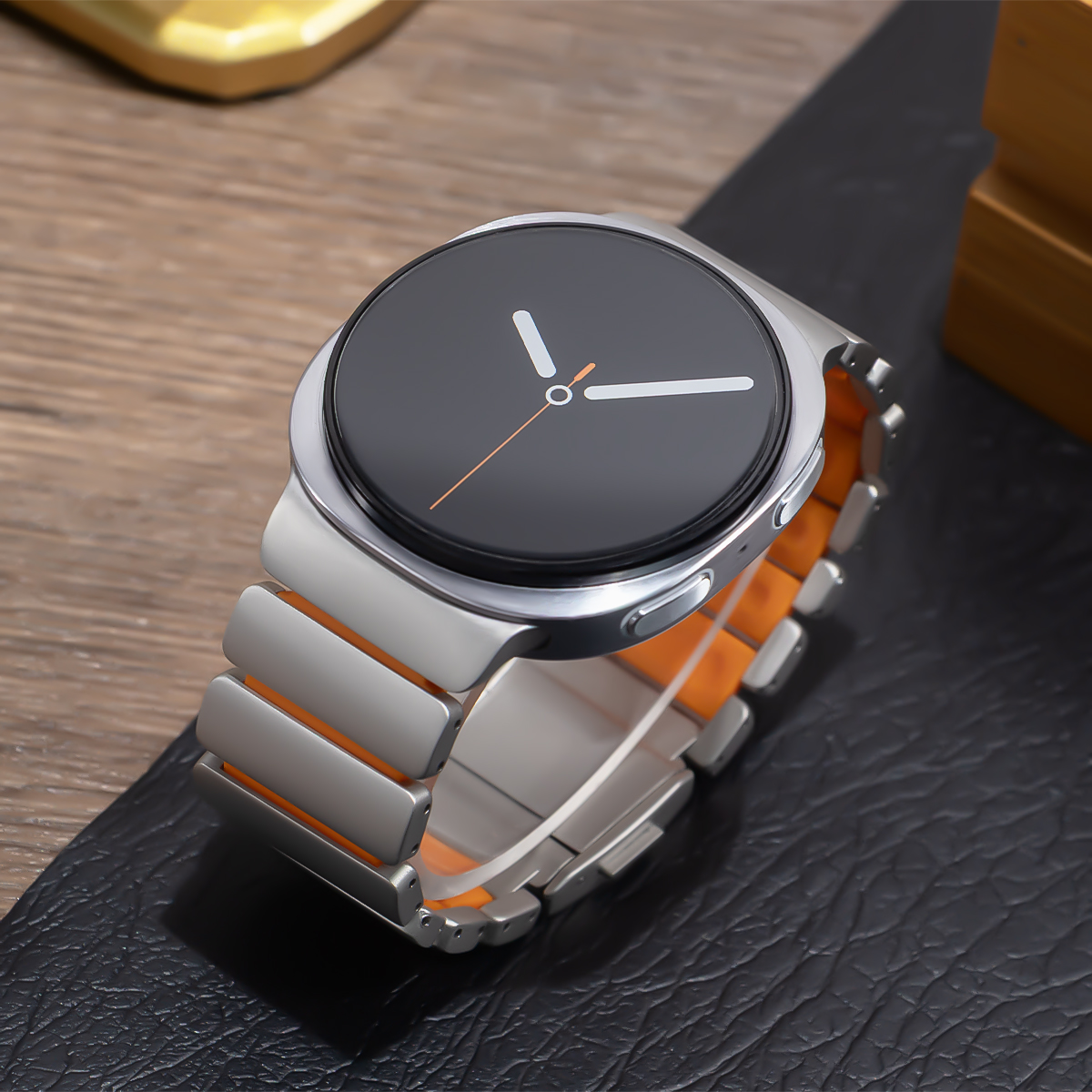 Titanium Silicone Strap for Samsung Galaxy Watch 8 40/44mm Classic 46mm Metal Band for Galaxy Watch Ultra Bracelet Accessories
