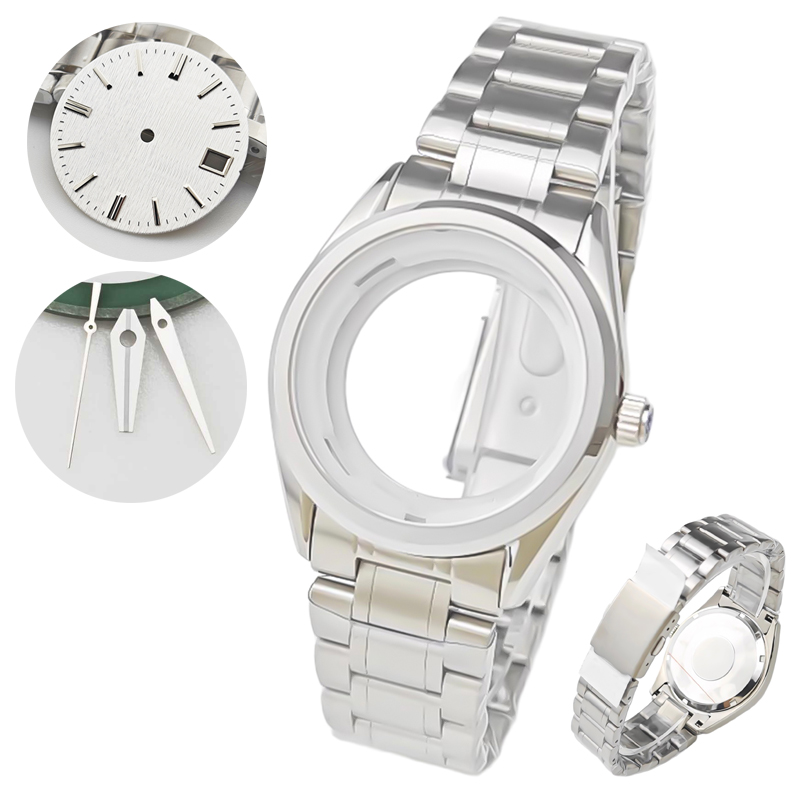 39.5mm GS Gase Set Sapphire Mirror Suitable for seiko mod NH35/NH36 Movement Installation 33.5mm Dial Accessories Watch hand