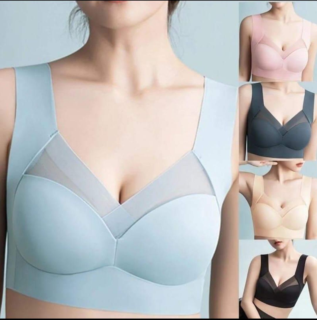 Push Up Bra Ice Silk Seamless upper Bralette Wireless Summer Bra

For Women