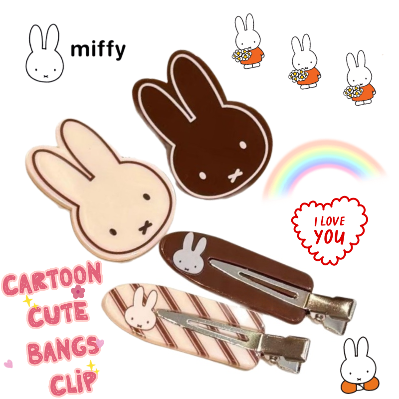 New Miffy Versatile Ins Style Hair Clip High Beauty Value Sweet Versatile Duckbill Clip Side Broken Hair Cartoon Cute Bangs Clip