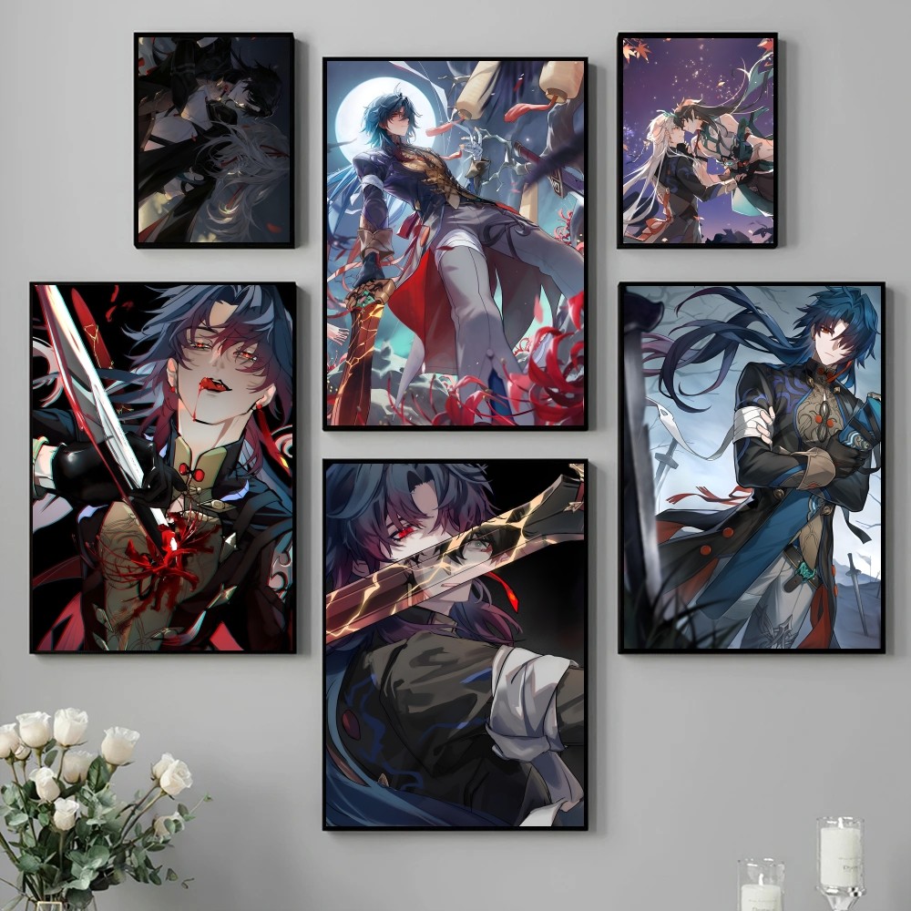 1pc Game Anime Honkai Star Rail Blade Poster Paper Print Home Living Room Bedroom Entrance Restaurant Cafe Art Painting Decor