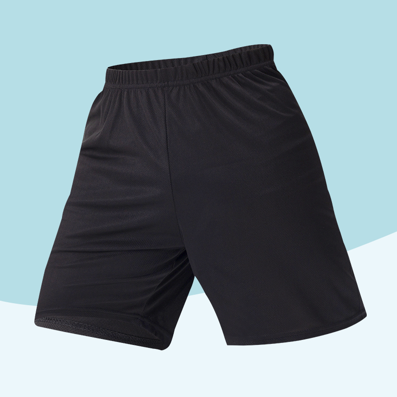 Men's black classic quick-drying athlete shorts fitness and leisure sports running pants riding men's elastic waist shorts
