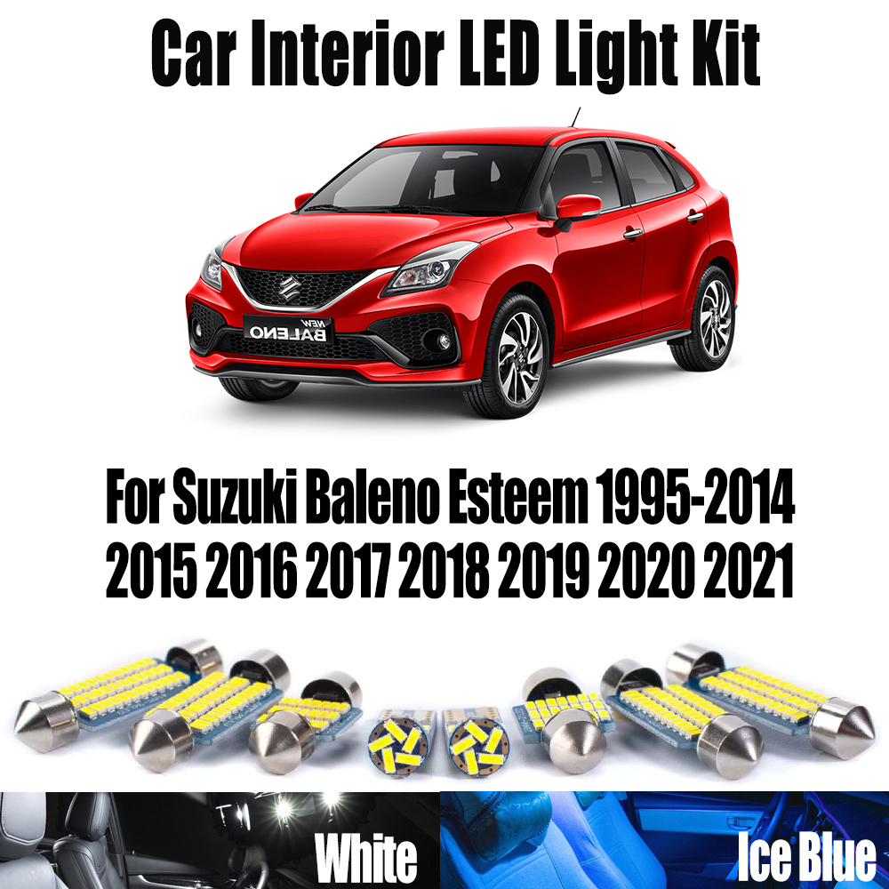 MDNG Car Interior Reading Light Kit For Suzuki Ignis 2000- 2016 2017 2018 2019 2020 2021 2022 2023 2024 Accessories LED Bulbs