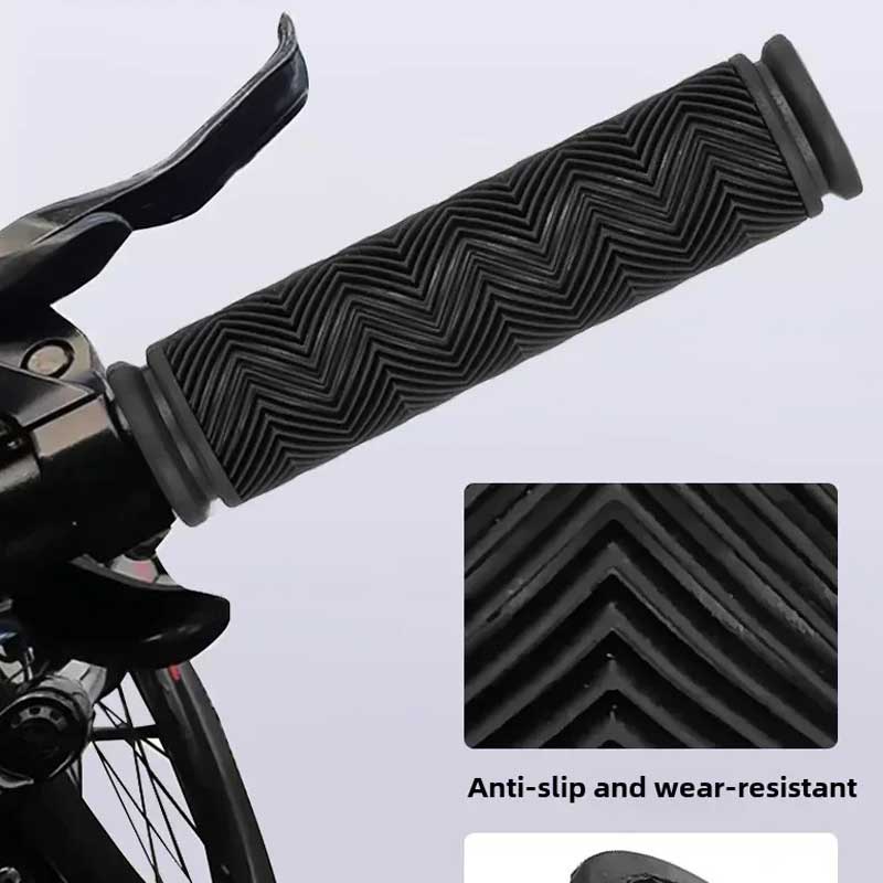 Mountain bike double water pattern rubber bike grip dead flying handlebar set bicycle handlebar color riding supplies accessorie