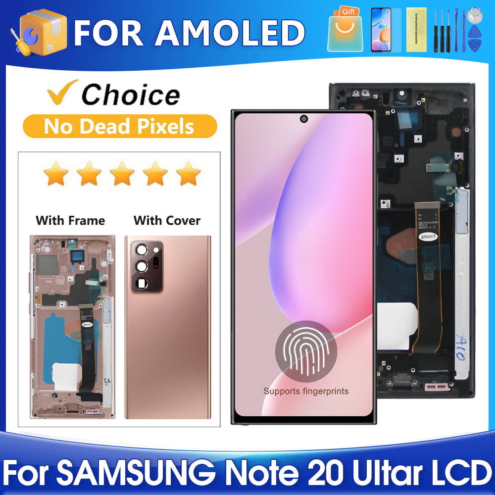 For Note 20 Ultra For AMOLED Note20U N985 N985F N985U LCD Display Touch Screen Digitizer Assembly Replacement