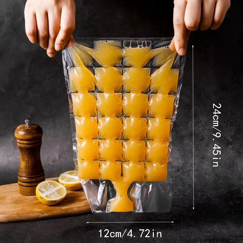 10pcs Ice Mould Disposable Portable Ice Cube Bags Transparent Faster Freezing Ice-Making Ice Bag Kitchen Gadgets Ice Cube Maker