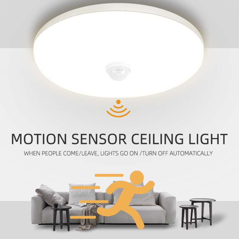 Motion Sensor Ceiling Lamp LED PIR Hanging Ceiling Lights for Home Lighting Room Hallways Corridor Stair Night Light Smart