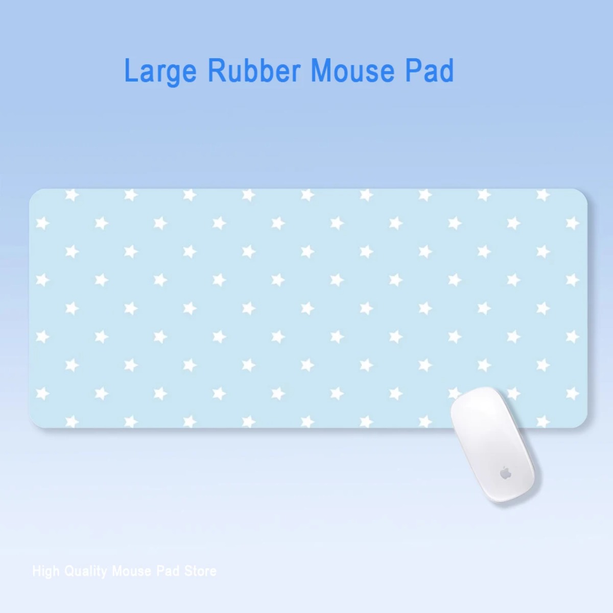 Creative Korean Style Blue Large Mouse Pad Full Screen White Star Art Desk Mat Fresh Summer Office Decor