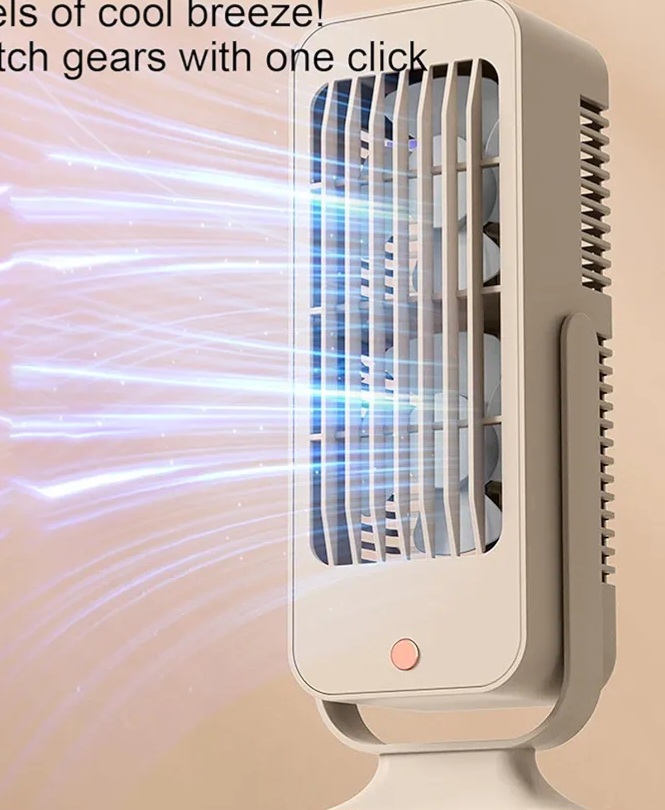 Portable USB Charging Cooling Fan - Quiet, Angle Adjustable Standing Fan & Air Cooler
