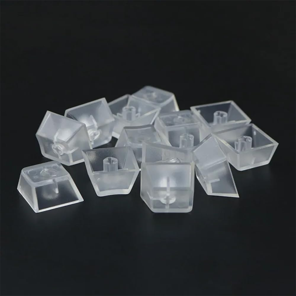 10/20pcs Blank Keycaps ABS Frosted Transparent Translucent 1U R4 Keycap for MX Switches Mechanical Keyboard