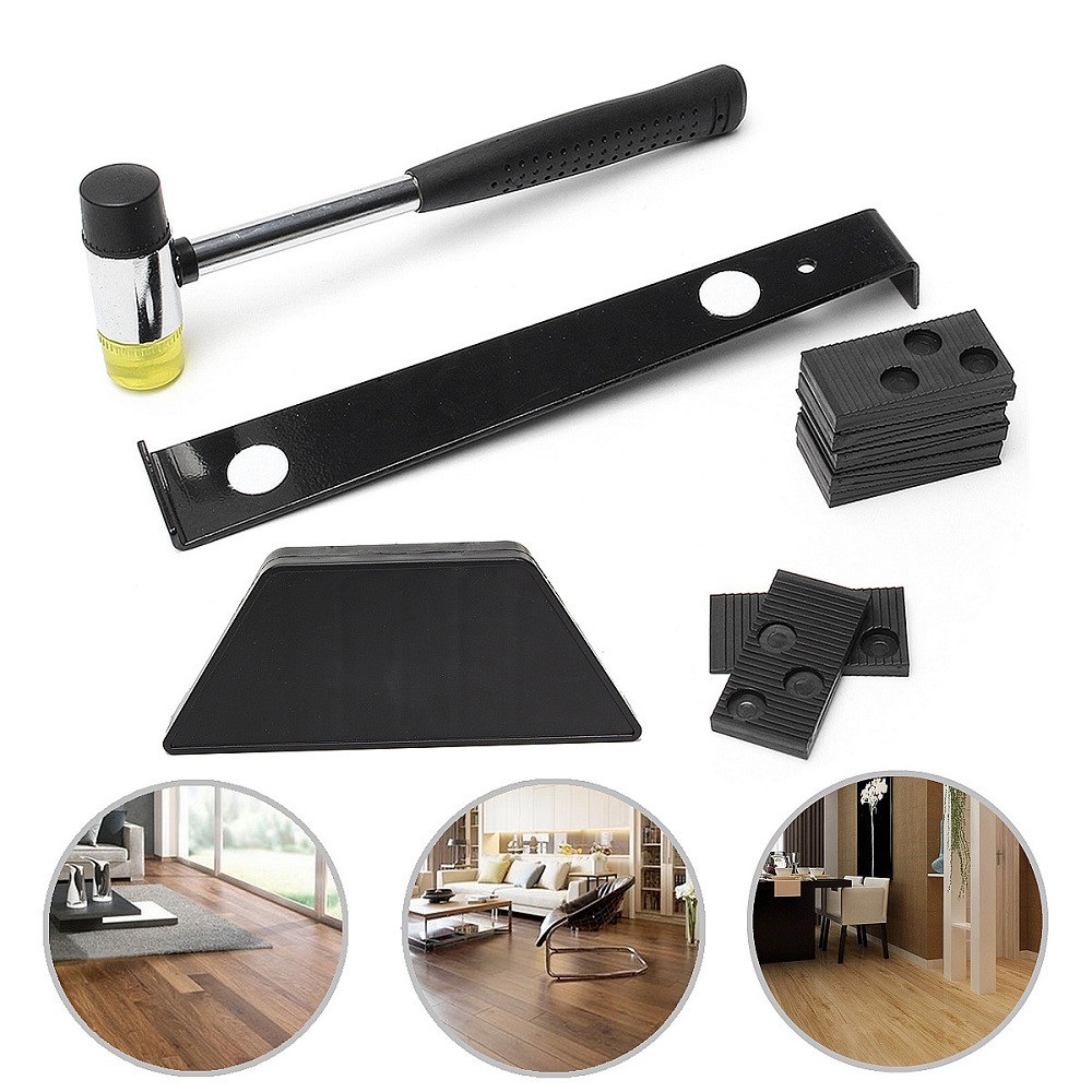 Wood Laminate Flooring Installation Tool Floor Fitting Kit with 20Pcs Spacers Flooring Tool Set