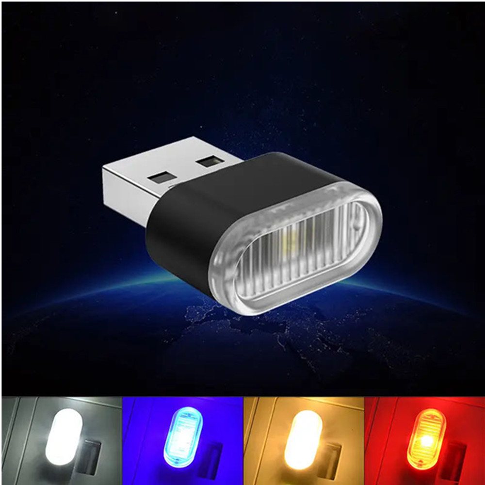 1pc Colorful Portable USB Mini LED Ambient Light for Car Interior Computer Atmosphere Lamp Plug and Play Night Light