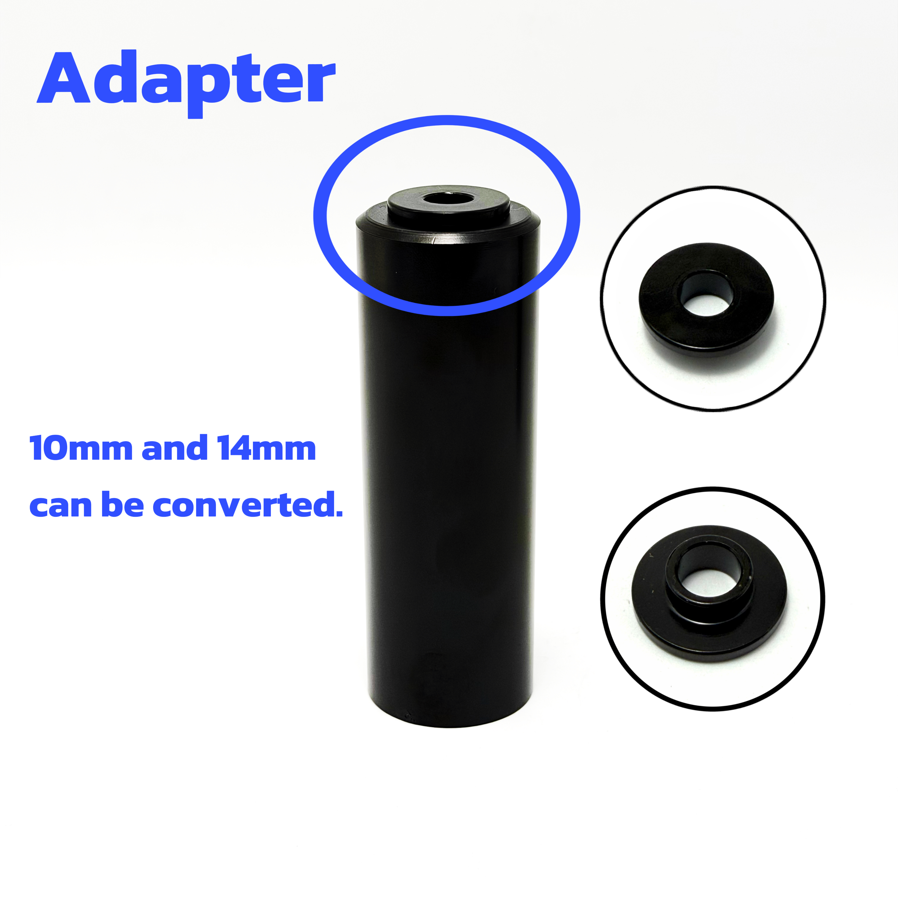 VOLE Universal BMX Freestyle Bike Foot Pegs Gasket Footrests 10mm Front/14mm Rear Compatible with Both Front and Rear Wheels
