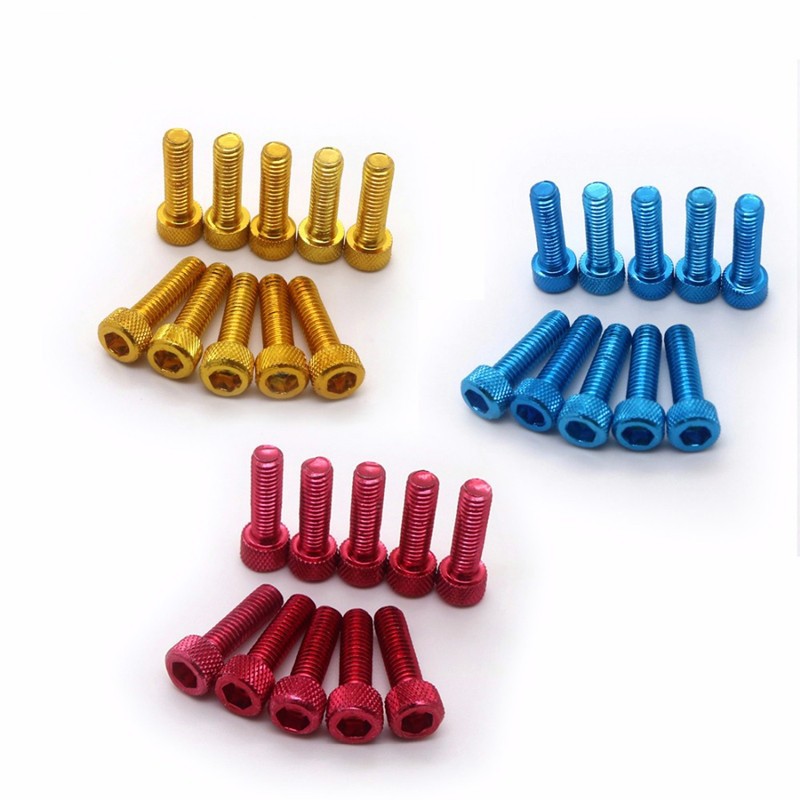 10pcs Vibrant Aluminum Alloy Screws for Scooters & Motorcycles - Durable Modification Accessories