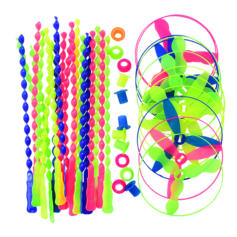 10-50pcs Flying Disc Toys Twisty Saucers Helicopter Kids Birthday Party Favors Guest School Prizes Wedding Party Supplies