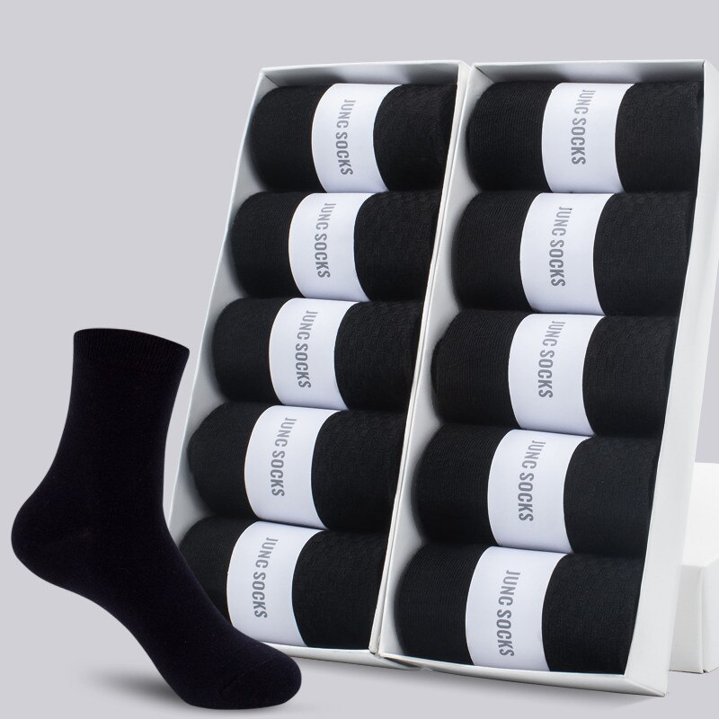 5 Or 10 Pairs Men's Cotton Socks New Style Black Business Men Stockings Soft Breathable Summer Winter for Male