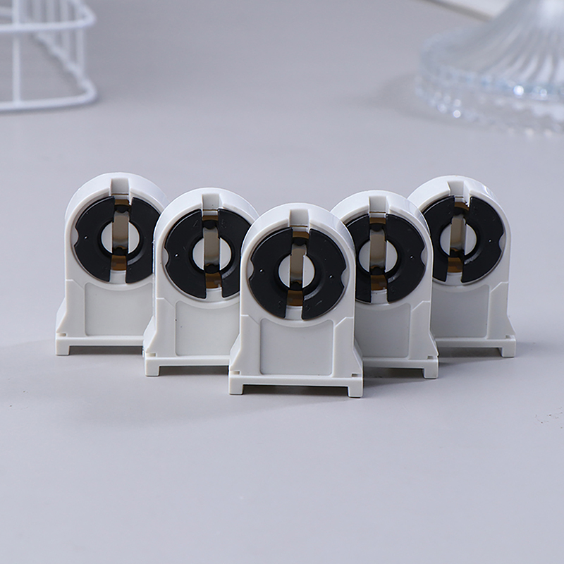 5Pcs Light Tube Holder Household Light Tube Holder T8/G13 Fluorescent Lamp Holder Heat-Resistant Lamp Holder For Home Office