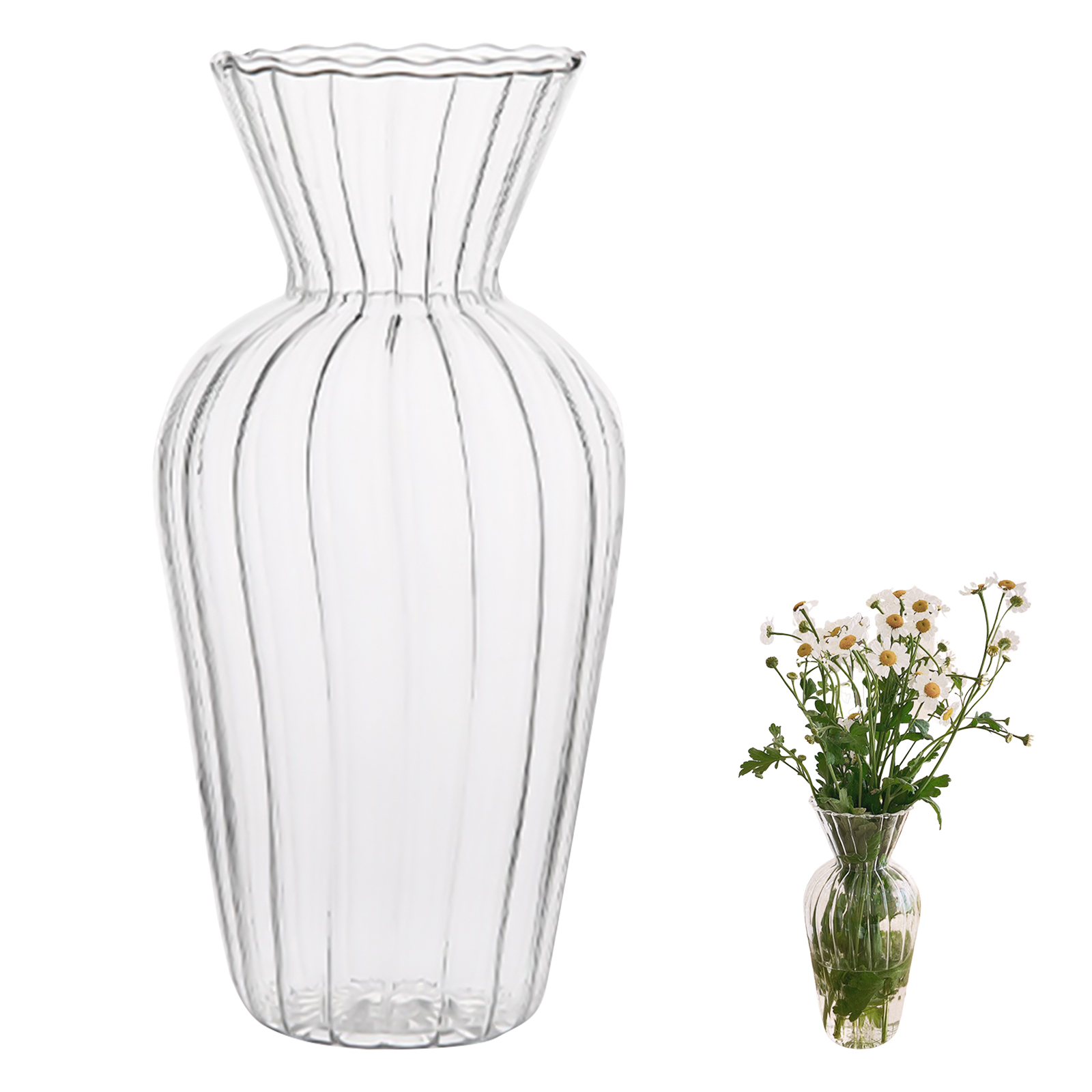 1pc Nordic Creative Transparent Vases For Plant Bottle Flower Pot Hydroponic Terrarium Arrangement Container Flower Table Vase