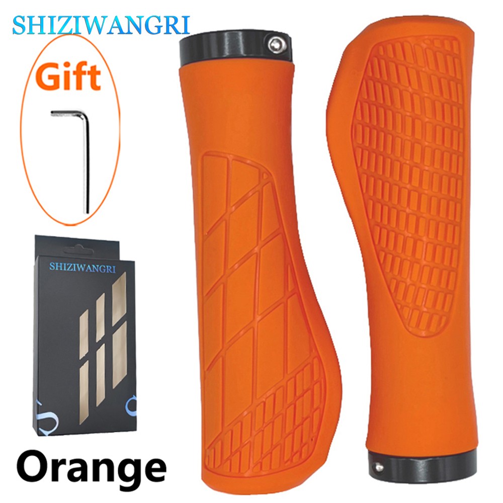 1Pair Mountain Bike Handlebar Grips Anti-skid Lock on Bicycle Grips Soft MTB Bike Grips Cycling Bike Parts