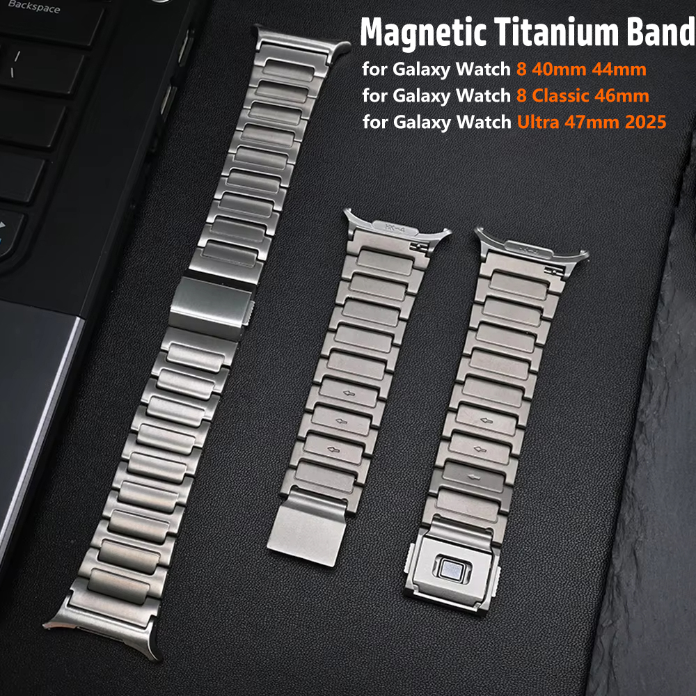 Titanium Magnetic Strap for Watch Ultra 2025 47mm 8Classic 46mm Silicone Band for Watch 8 40/44mm Bracelet