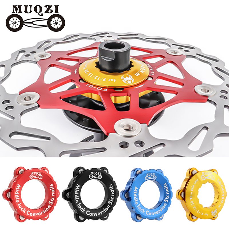 MUQZI Centerlock To 6-Hole Adapter Bicycle Disc Brake Center Lock Conversion 6 Bolt Rotors Bike Hub Adapter