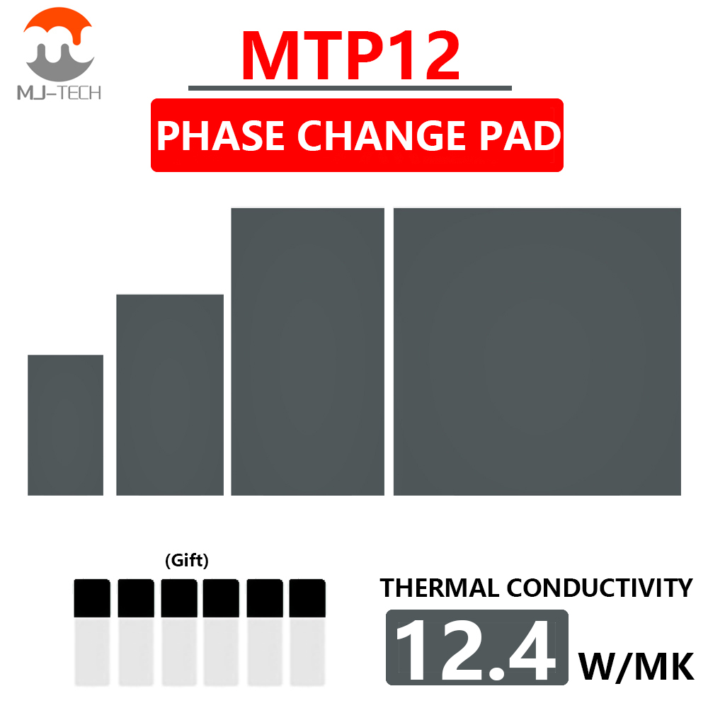 MJ-TECH MTP12 Phase Change Pad For Laptop Thermal Pad 12.4W/mK GPU CPU Heat Dissipation Silicone Thermal Conductive Paste