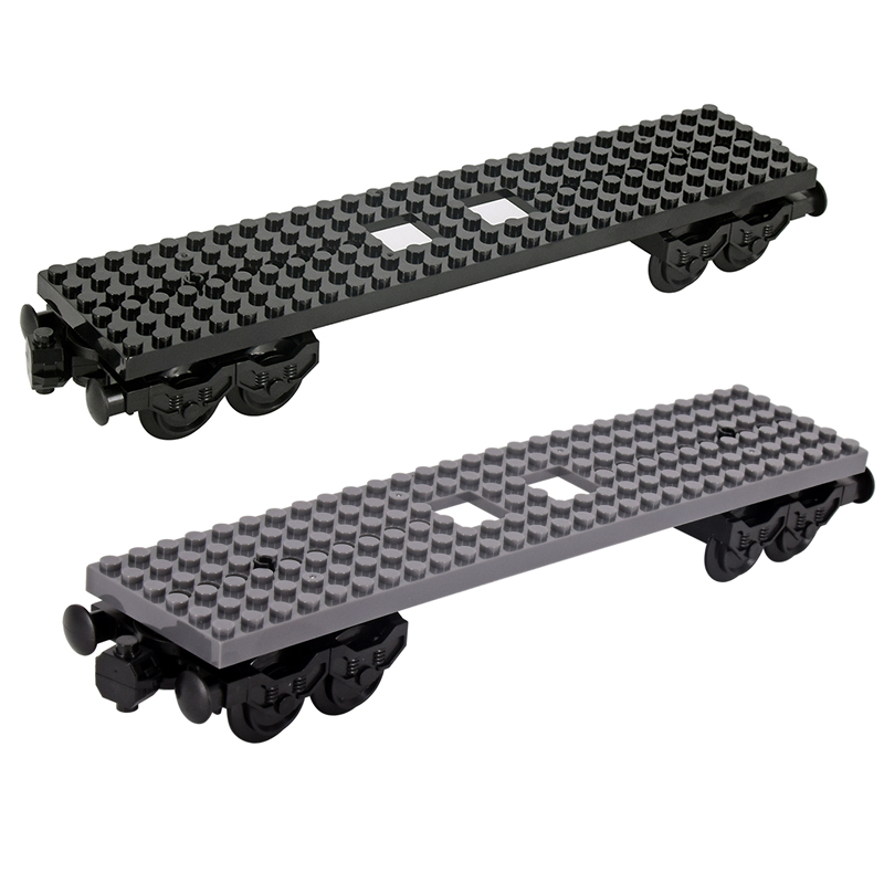 MOC City Technical Idea Train 6*28 Base Wheel Carriage Building Blocks Bricks Assembled DIY Toys for Kids