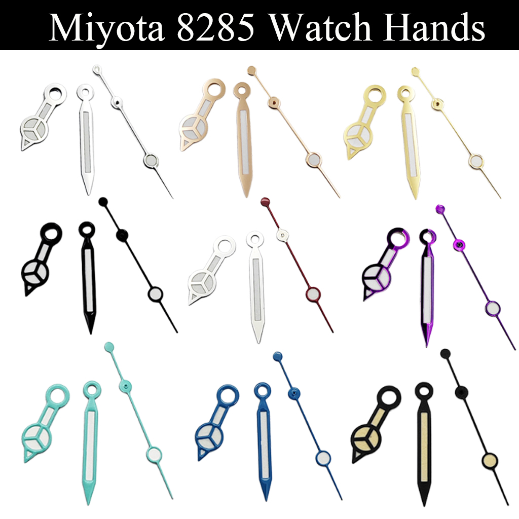 8285 Watch Hands Green Luminous Silver/Gold/Blue Fit Miyota 8285 Watches Automatic Movement Parts