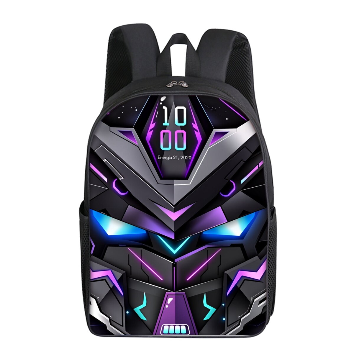Mechanical Robots Printing Single Layer Backpack for Boy and Girls Best 2D Flat Cartoon School Bags for Children