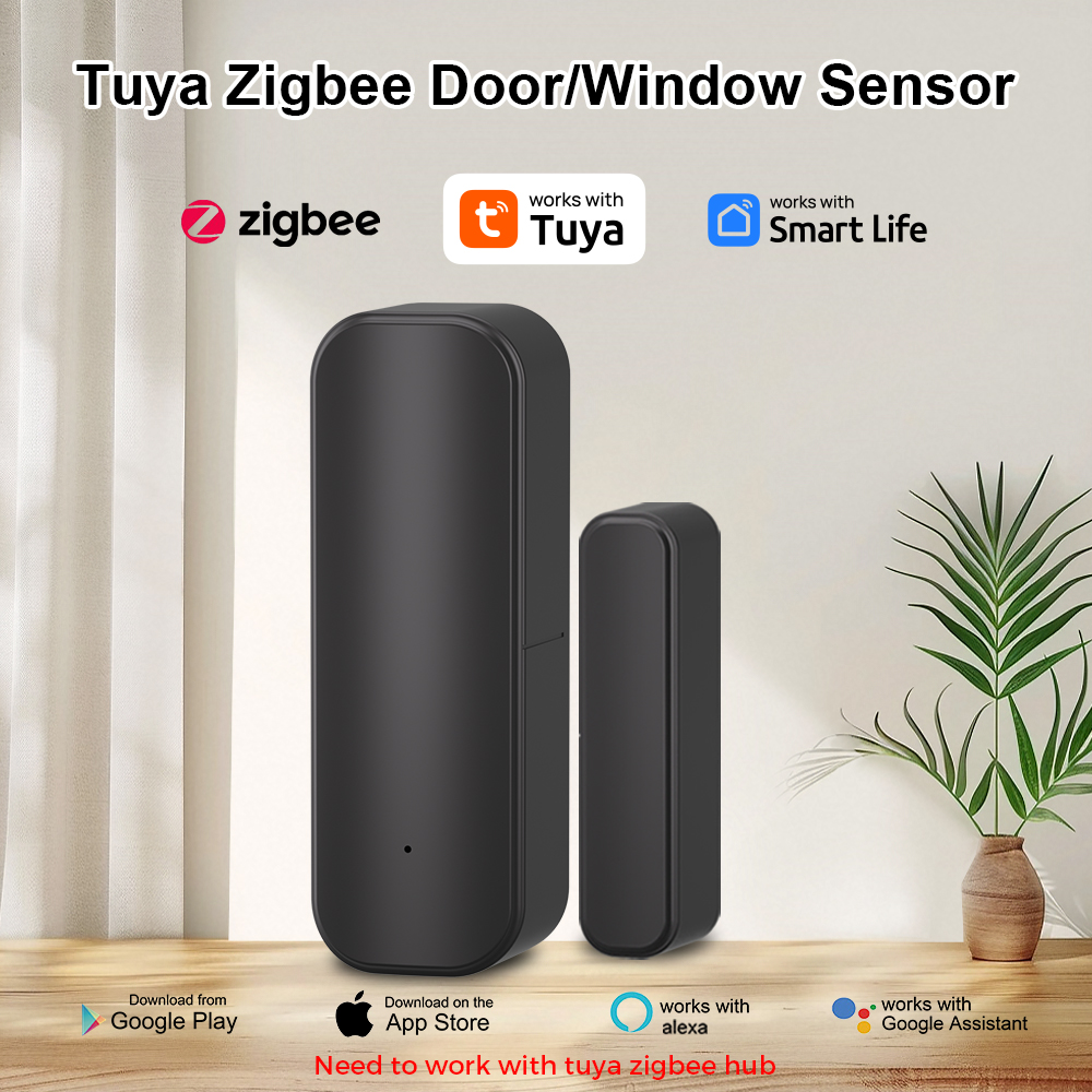 Smart Home Zigbee WIFI Wireless Smart Hygrometer Thermometer Sensor Detector Alarm Compatible Tuya Home Alexa