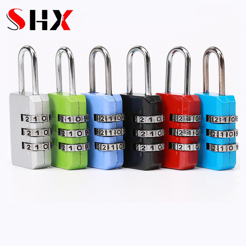 3 Digits Multifunctional Combination Lock Luggage Fitness Cabinet Backpack Travel Anti-theft Aluminum Alloy Combination Padlock