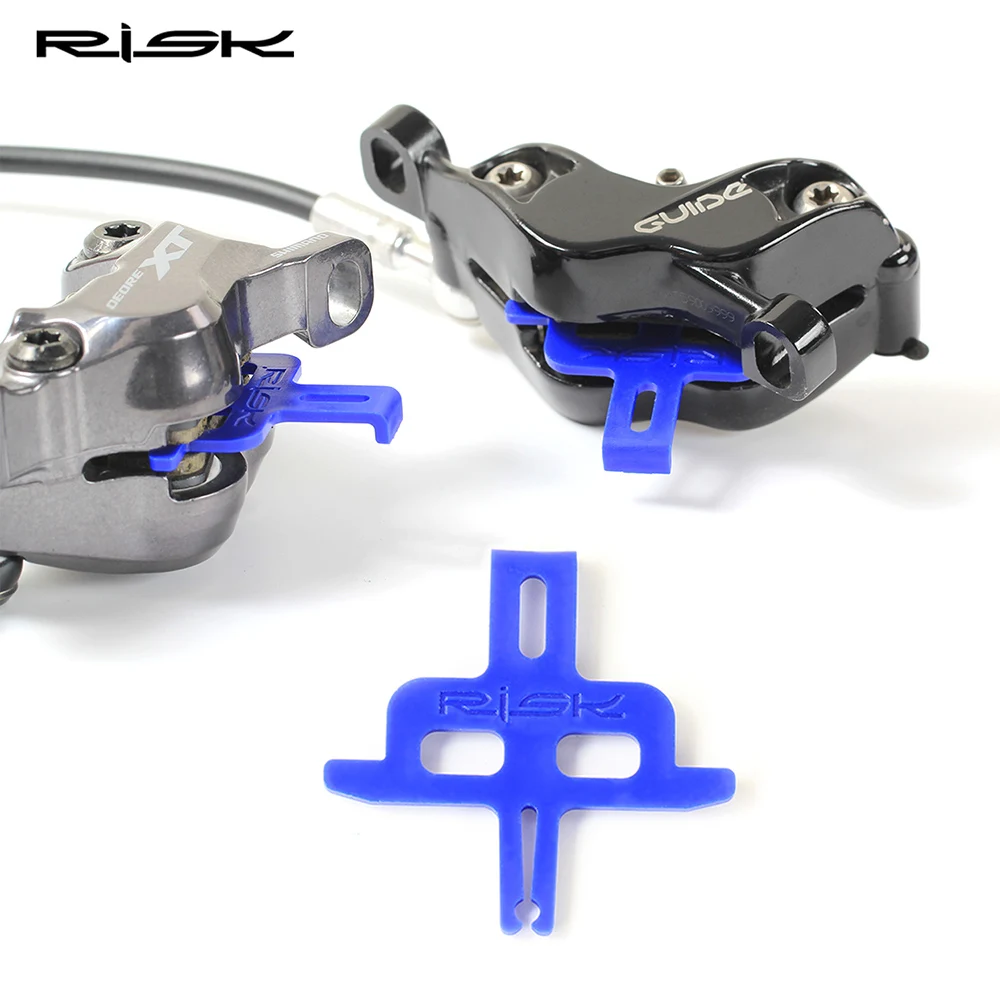 Risk MTB Road Bike Caliper Plastic Protective Block, Bicycle Hydraulic Disc Brake Piston Retainer, Cycling Disc Brake Spacer