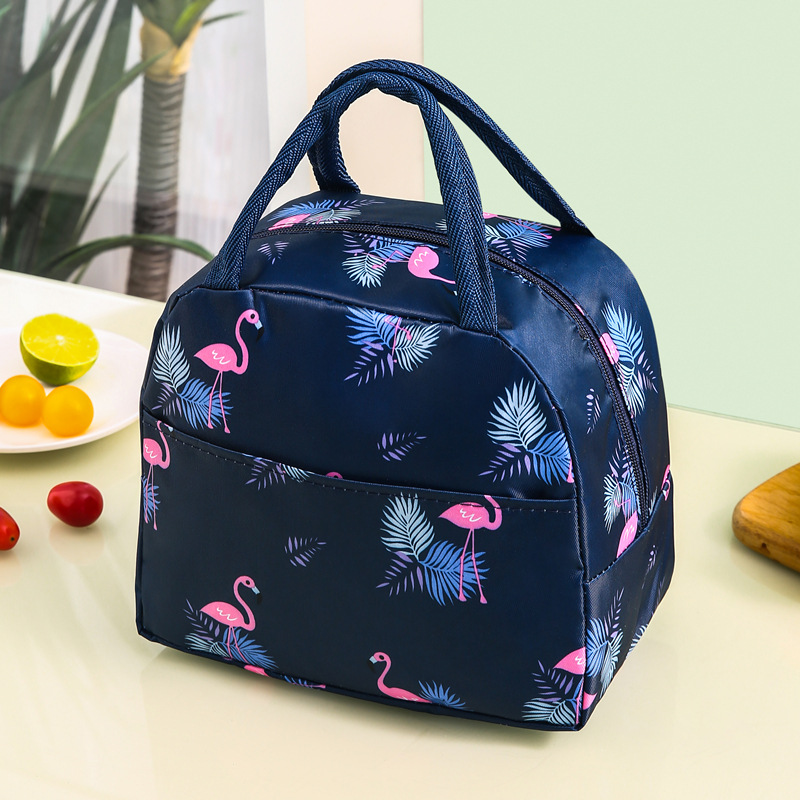 Black Cationic Insulated Lunch Bag, Thermal Food Tote for Work School Picnic, Portable Cooler Bag 1-Pack
