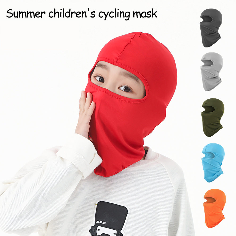 Children's Face Mask Spring Summer Cycling Balaclava Hat Breathable Sun Protection Boys Girls Outdoor Running Kids Mask Headgear